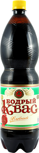 Квас GAMBRINUS Бодрый Хлебный 1,2% фильтрованный пастеризованный, 1.5л