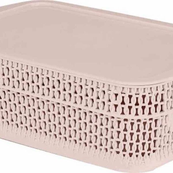 Корзина для хранения Keeplex Ajur с крышкой 28,1×18,5×8,9 см, 3 л