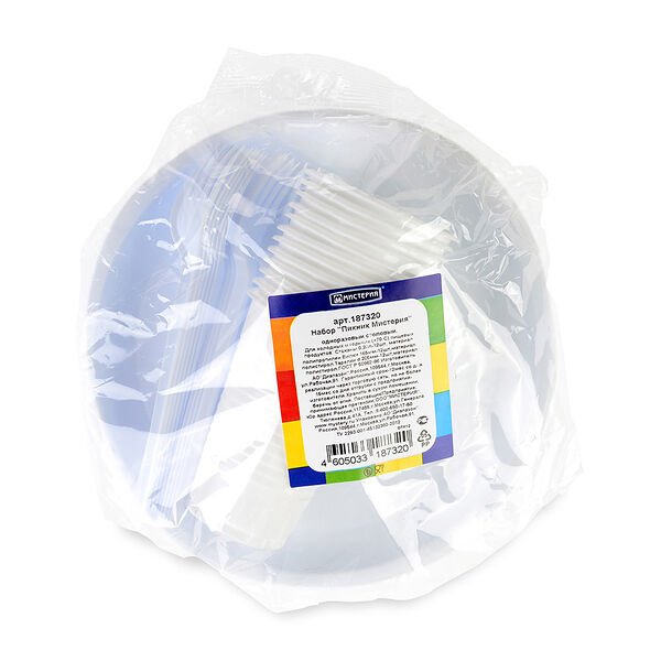 Набор одноразовой посуды Мистерия Пикник, 36 предметов