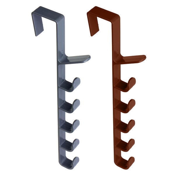 Крючок на дверь Vetta 6 крючков, пластик, 32х3,5х10см,1шт,цвет в ассортименте