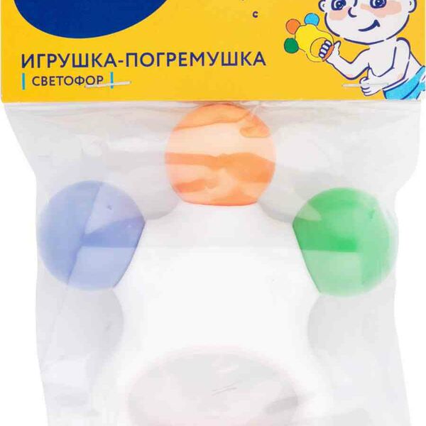 Игрушка-погремушка Светофор Курносики с 6 месяцев