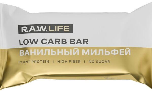 Батончик R.A.W. LIFE ореховый Ванильный Мильфей 35г