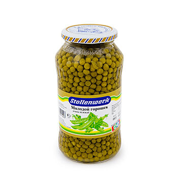 Горошек Stollenwerk молодой консервированный 660 г Германия
