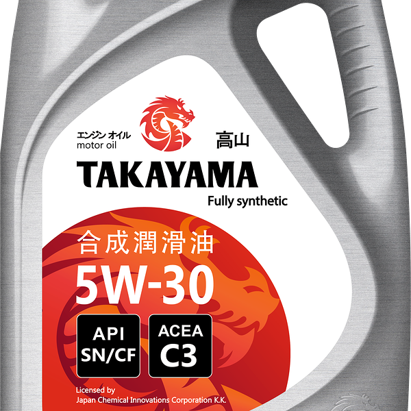Масло моторное TAKAYAMA синтетическое SAE 5W-30 API SN/СF С3, 4л
