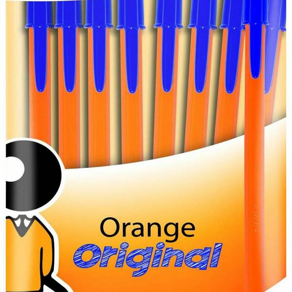Набор шариковых ручек Bic Orange Original синие, 8 шт.