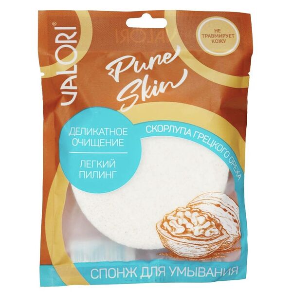 Спонж для умывания Valori, отшелушивающий