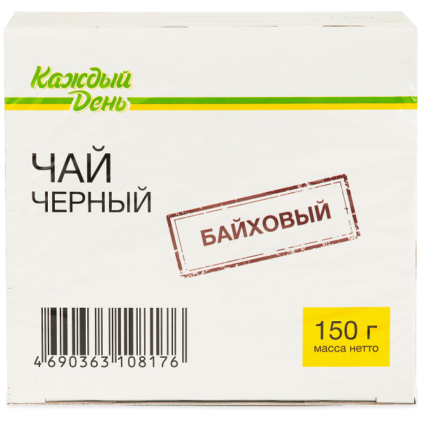 Чай черный Каждый День байховый, 100x1,5 г