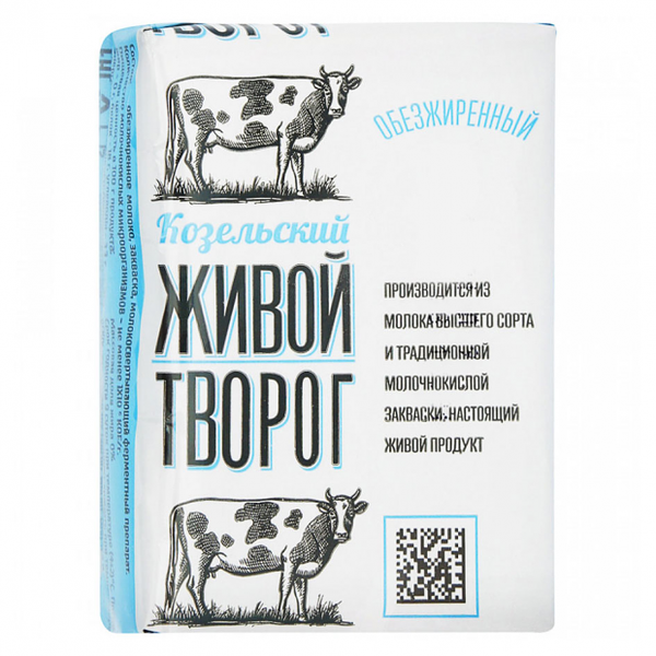 Творог обезжиренный Козельское молоко