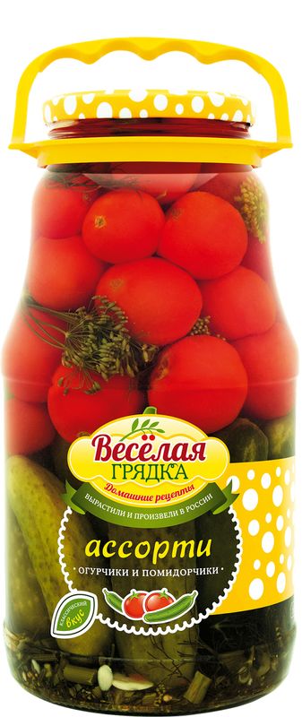 

Ассорти Веселая Грядка огурцы и томаты 1.8 кг