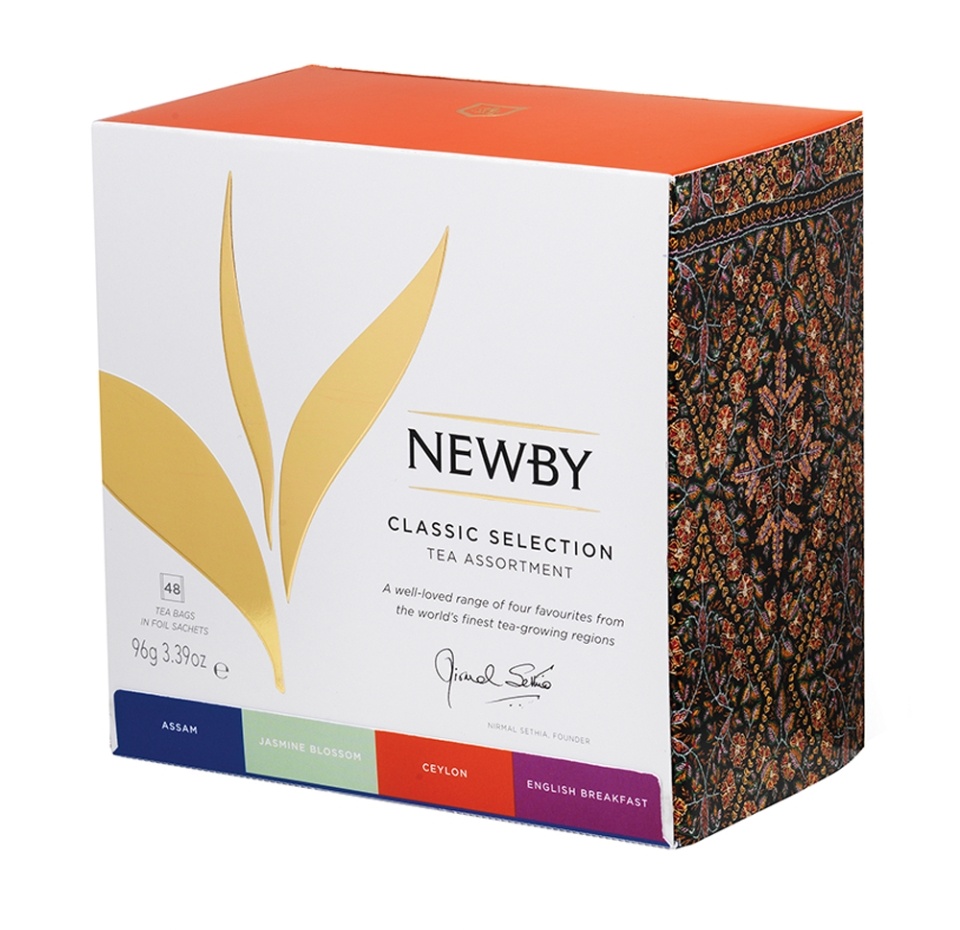 

Набор чайный Classic Selection пакетированный, Newby, 48 шт.*2 г, Индия