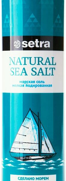 Соль Setra Морская мелкая йодированная 250г