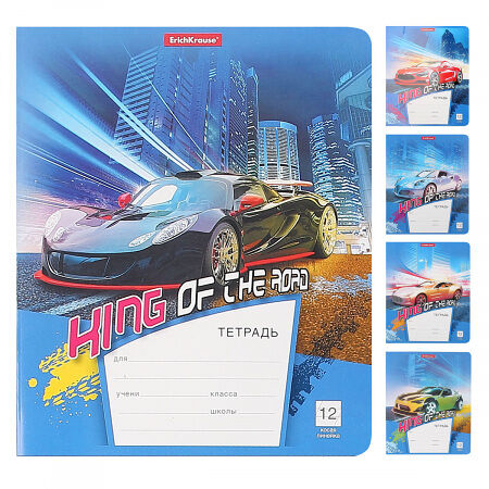 Тетрадь уч. 12л ErichKrause Автосияние, лин. 39907