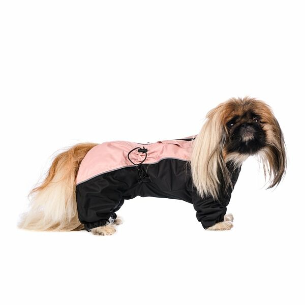 Комбинезон теплый для собак мелких пород Пекинес 33x30x51см 2XL пудровый (девочка)