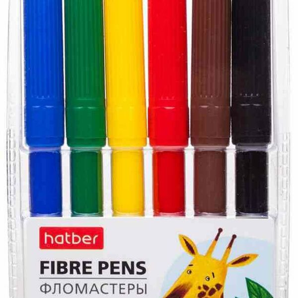 Фломастеры цветные Hatber FP-063878 Colora, 6 цветов