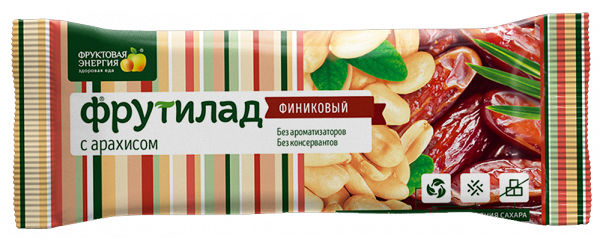 Фруктовый батончик Фрутилад Фруктовая энергия Финиковый с арахисом 42г
