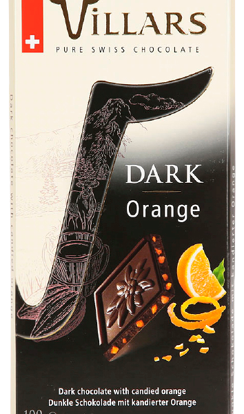 Шоколад темный Villars с цукатами из апельсиновых корочек