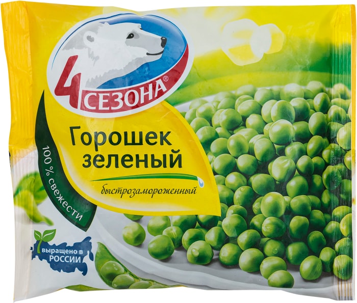 

Горошек зеленый 4 Сезона замороженный 400 г