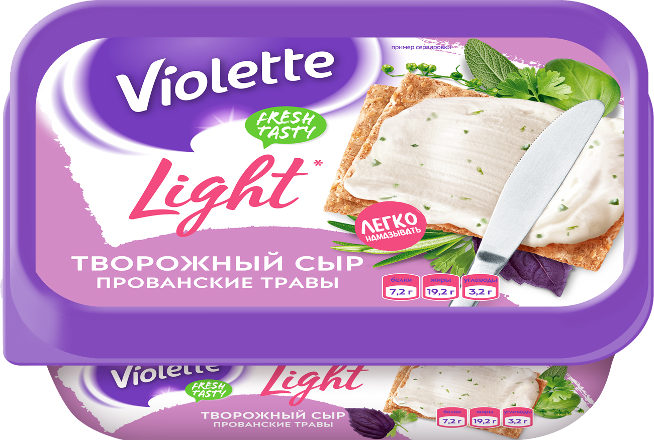 

Сыр творожный Violette Прованские травы 60%