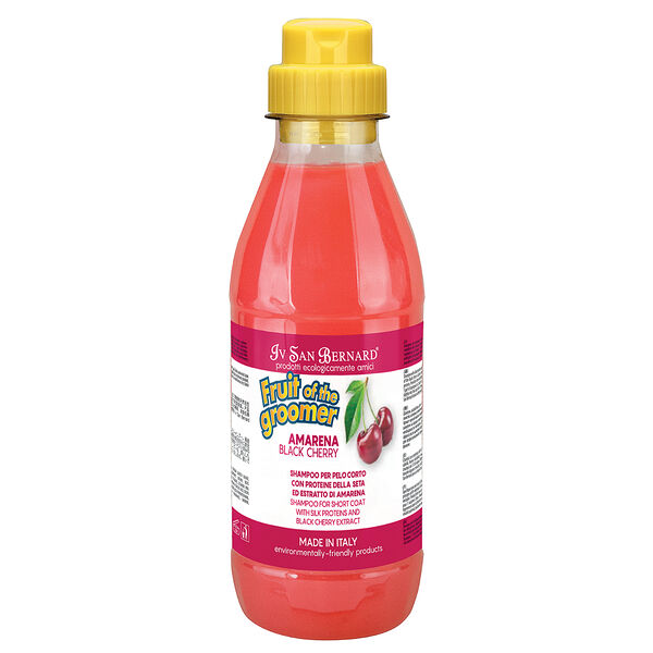 Шампунь для короткой шерсти с протеинами шелка Iv San Bernard Fruit of the Groomer Black Cherry