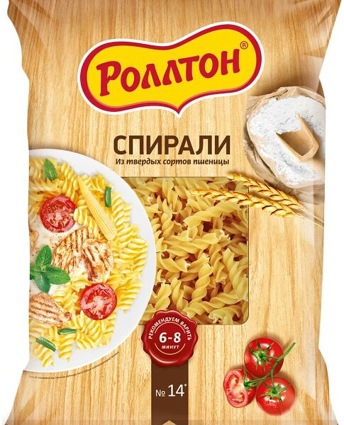 Макароны Роллтон №14 Спирали 400г