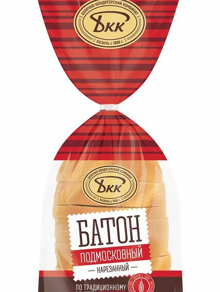 Батон БКК Подмосковный нарезной, 200г