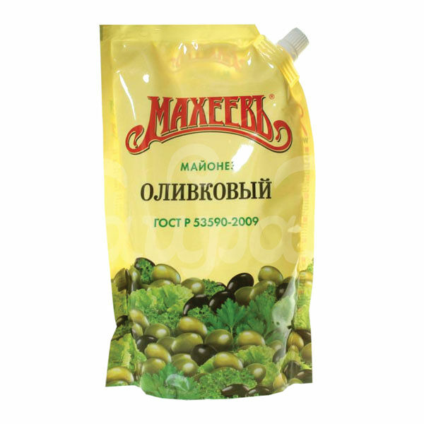 Майонез Махеев 50.5% 770гр Оливковый дой-пак