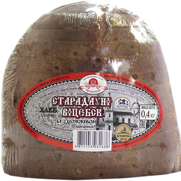 Хлеб Витебскхлебпром Каравай Старадауни бездрожевой в нарезке 400г