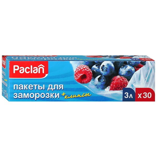 Пакеты для заморозки Paclan (32х25см) 3л 30 шт