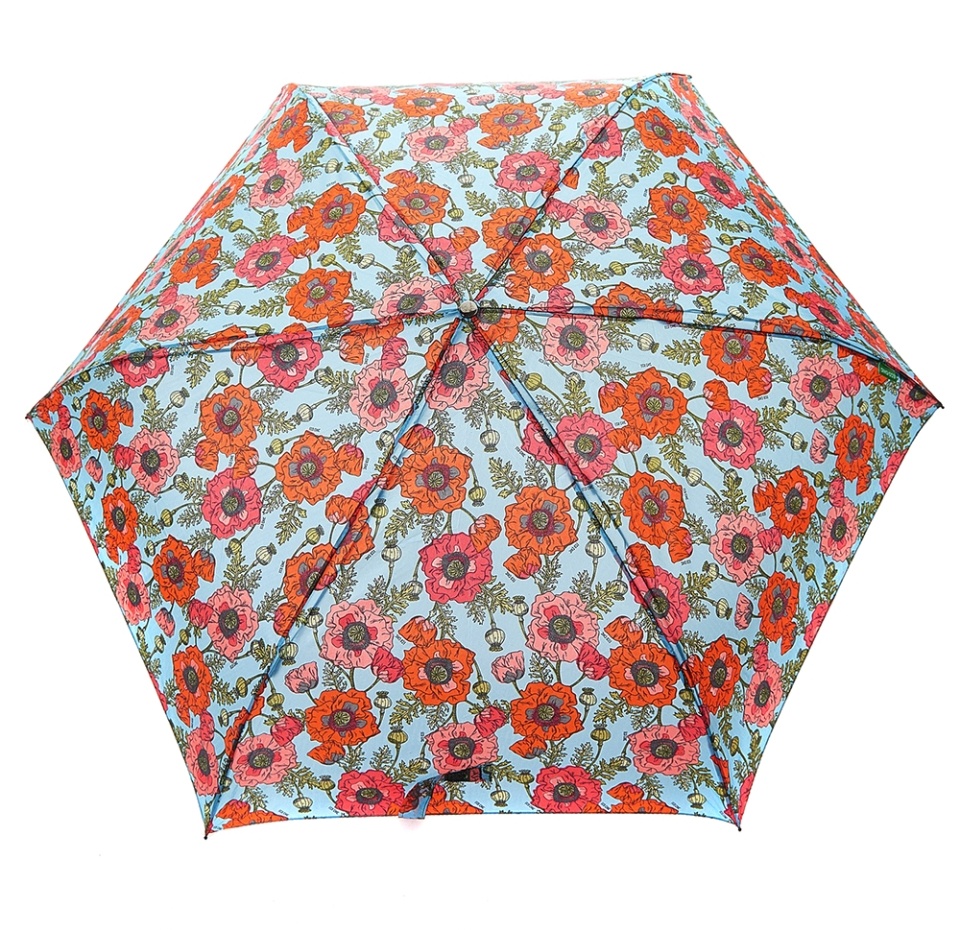 

Зонт Eco Chic Маки голубой полиэстер Faye Uk Ltd 1шт Великобритания