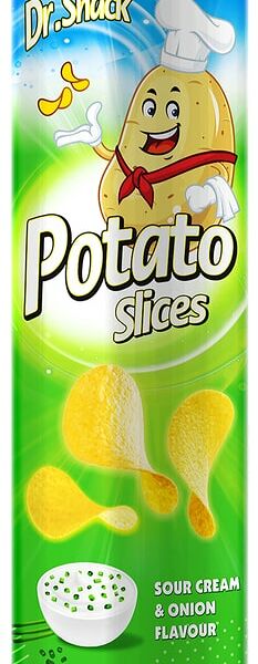 Чипсы DR.SNACK картофельные со вкусом сметаны и лука 160г