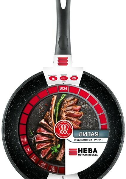 Сковорода НМП Granite индукция 24см