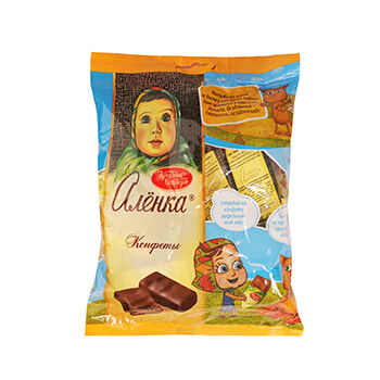 Конфеты Красный Октябрь глазированные шоколадной глазурью с начинкой между слоями вафель 