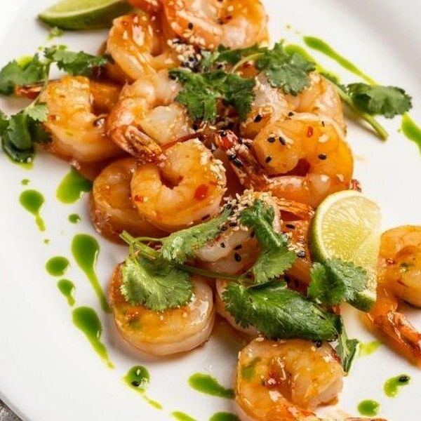 Креветки в устричном соусе