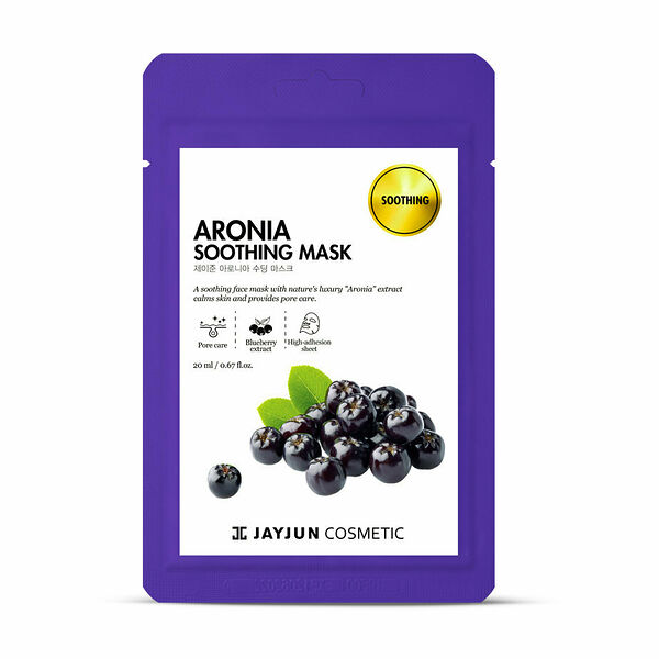 Маска тканевая для лица JAYJUN Aronia Soothing Mask успокаивающая с черноплодной рябиной
