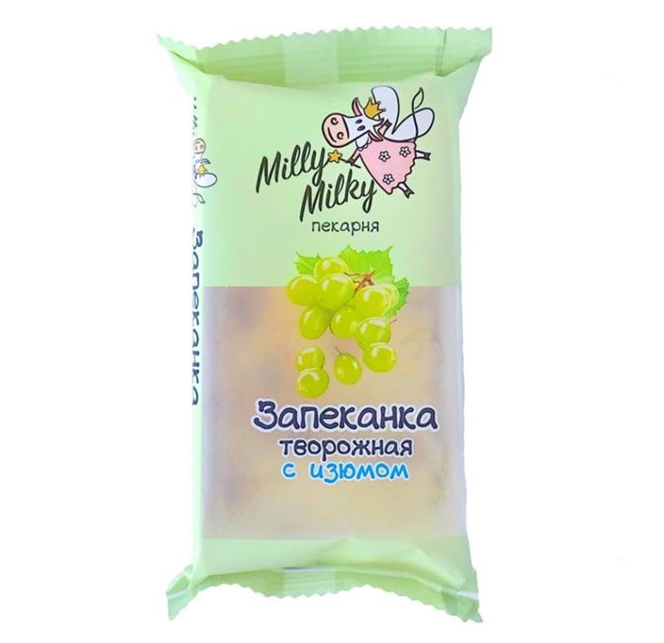 

Запеканка творожная с изюмом, MillyMilky, 100 г, Россия, БЗМЖ