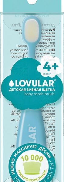 Зубная щетка Lovular детская 4+ голубая