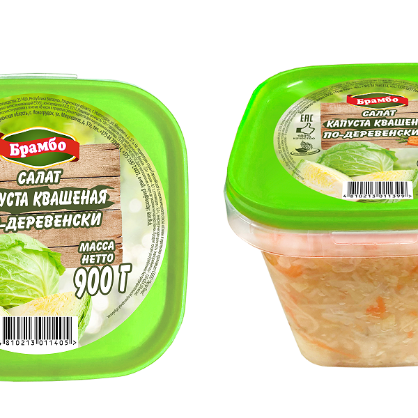 Капуста квашеная по-деревенски 900г пэт/банка РБ