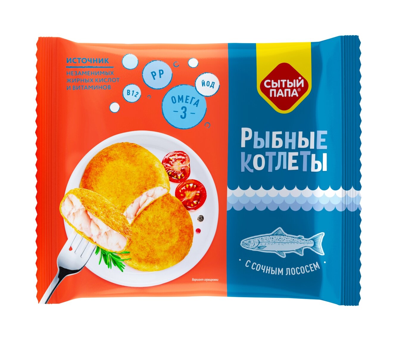 

Котлеты рыбные Сытый папа с лососем 300 г