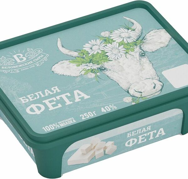 Сыр мягкий Беловежские Сыры Фета белая 40% 250 г