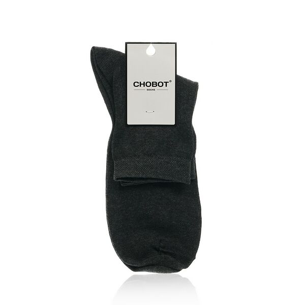 Мужские однотонные носки Chobot 42s-002, Антрацит, р.27-29