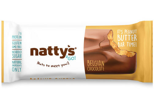 Шоколадный батончик Nattys&Go! Peanut с арахисовой пастой, покрытый молочным шоколадом