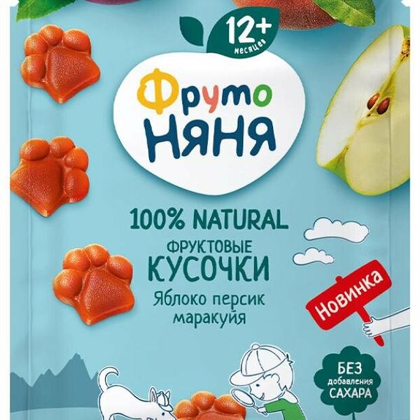 Фруктовые кусочки ФрутоНяня яблоко-персик-маракуйя