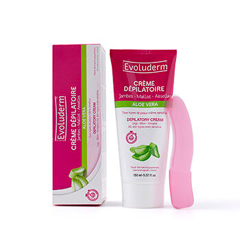 Крем для депиляции Evoluderm с алоэ вера для всех типов кожи 150мл, Франция