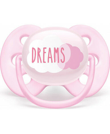 Пустышка силиконовая Ultra Soft декор,  0-6 мес. (уп. 1 шт.), для девочки Philips AVENT