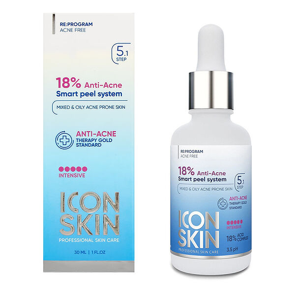 Пилинг для проблемной кожи лица Icon Skin на основе 18%-ной комбинации кислот 30 мл