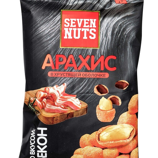 Арахис Seven nuts в хрустящей оболочке со вкусом бекона