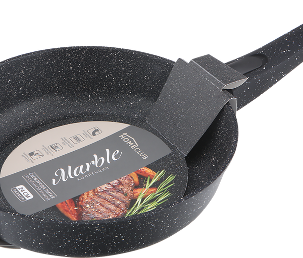 Сковорода HOMECLUB Marble 26см литая со съемной ручкой soft touch HC-26I-SR