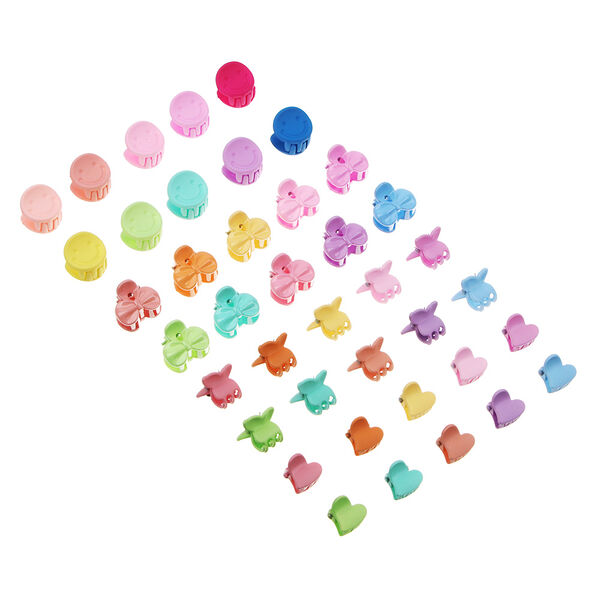 Beriotti набор детских заколок-крабов для волос 10шт, пластик, 1-2 см, 4 дизайна