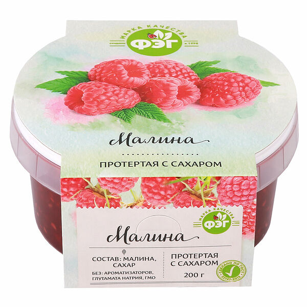 Малина протертая Фэг с сахаром