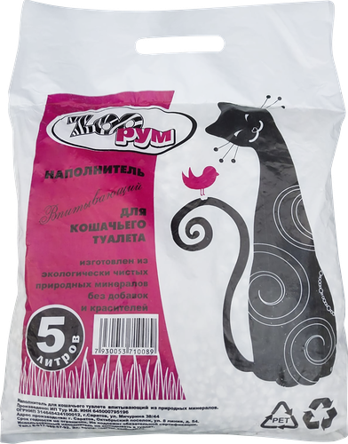 Наполнитель для кошачьего туалета ZOO РУМ впитывающий, 5л